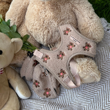 Theo Embroidered Teddy Adjustable Neck Harness: M