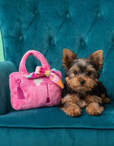 Barkin Bag -  Pink w/ Scarf Squeaker Dog Toy