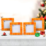Classic Orange Bone Inlay Combo 4"x4"