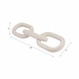 Sculpture - White Wood Interlocking 3-Chain Link, 28 in.
