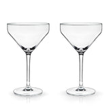 Raye™ Stemmed Angled Crystal Martini Glasses Set of 2