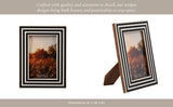 Photo Frame - Black Resin Modern Dimensional Lines, 4x6 in.