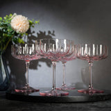 Elegant Flower Champagne & Cocktail Coupes set of 4