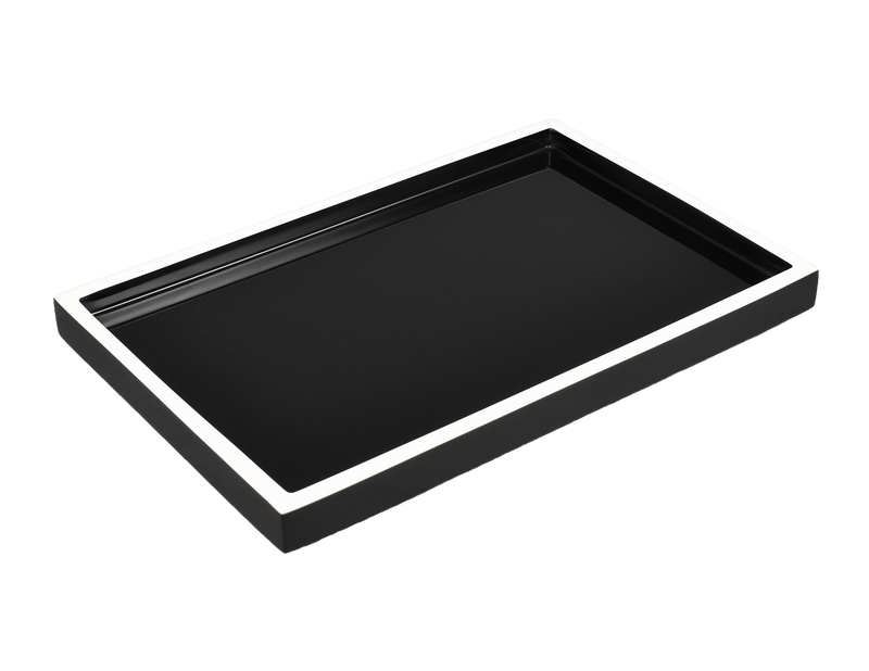 Black with White - Vanity Tray - L-64BWT