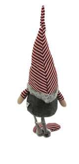 Long Legs Fabric Striped Christmas Gnome 26"