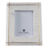 Photo Frame - White Marble Crystal-Clear Cover, 5x7 in.