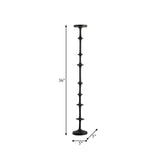 Floor Pillar Candle Holder - Black Metal Abacus, 36 in.