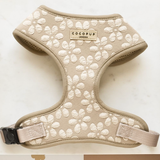 LUXE Adjustable Neck Harness - Mocha Flower: S