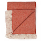 Southampton Home Merino Wool Herringbone Throw (Melon)