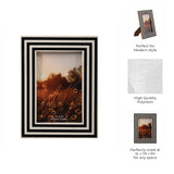 Photo Frame - Black Resin Modern Dimensional Lines, 4x6 in.