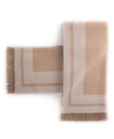 Southampton Home Double-Faced Border Throw 60" X 74" Natural