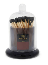 Match Holder Jar with Gold/Smoked Base