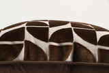 Eclipse Geometric Velvet Pillow – Coffee