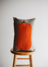 Primitive Upright Fall Pumpkin Lumbar Pillow Cover | 12x18 Thanksgiving Décor | Fall Decor | Room Decor | Decorative Pillows | Gift for her: Cover / Upright Pumpkin