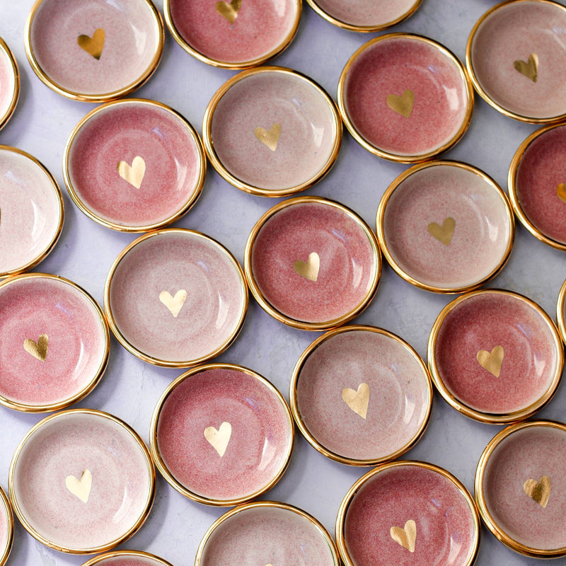 Pink Heart Ring Dish