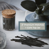 2" Matches in Cork Top Jar - Colors of Your Choice
