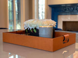 Cooper Saddle Hand-Stitched Premium Leather | Serving Tray | 20" x 14" x 3.15" | One Preevay