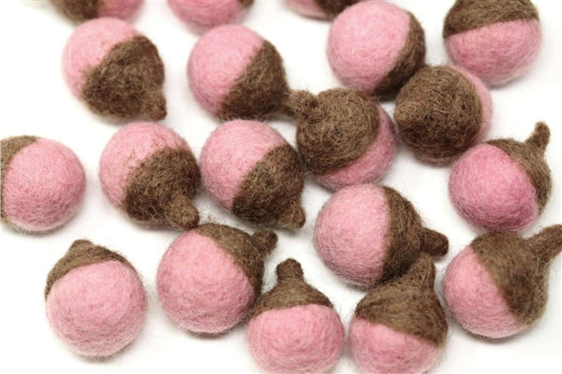 Felt Acorn Autumn Fall Decoration: Beige Stone
