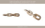 Ivory/Beige 14x3 in. Marble Novelty 4-Link Chain Sculpture
