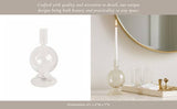 Taper Candle Holder - Clear Glass Bubble, 7 in.