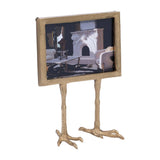 Photo Frame - Gold Aluminum Wood Bird Feet Base, 5x7 in.