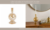 Taper Candle Holder - Gold Luster Glass Bubble, 7 in.