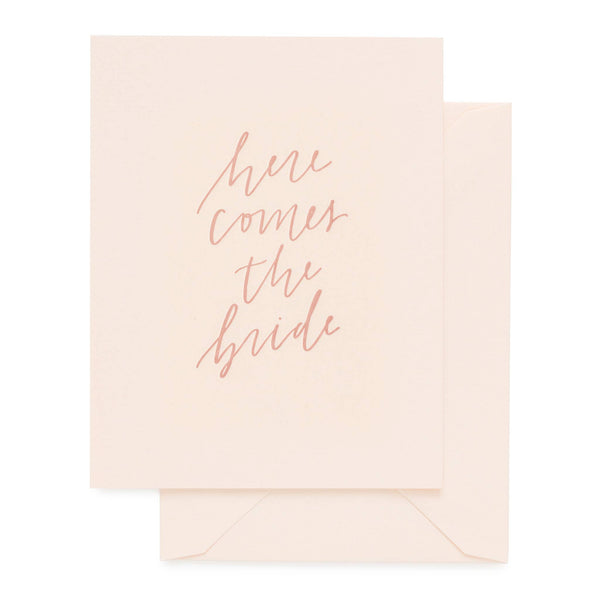 Here Comes The Bride | Letterpress Wedding Card