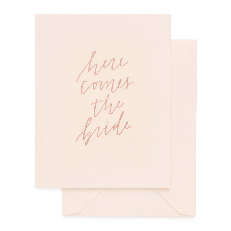 Here Comes The Bride | Letterpress Wedding Card