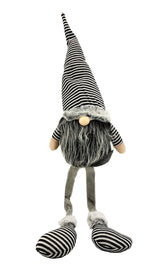 Long Legs Fabric Striped Christmas Gnome 26"