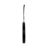 Mirror - Black Metal Round Hanging Leather Strap, 28 in.