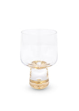 Wine Glasses with Gold Reflection Base