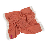 Southampton Home Merino Wool Herringbone Throw (Melon)