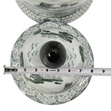Black & White Landscape Chinoiserie Ceramic Jar 25"