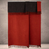 Highland Tweeds Reversible Double Cloth Throw~ Orange/Brown