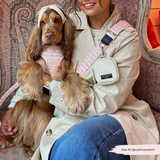 Pink Textured Tweed Adjustable Neck Harness: M