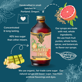 Grapefruit Tonic 12oz - cocktail / mocktail beverage mixer