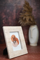 9"x7" Travertine Photo Frame fits photo 4"x6"