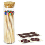 4" Matches in Chic Cork Top Jar - Colors of Your Choice: Red