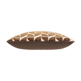 Eclipse Geometric Velvet Pillow – Coffee