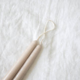 Taper Candles - Pair Oatmeal