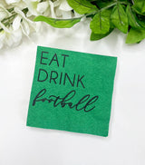 Eat Drink Football Cocktail Napkins, game day
