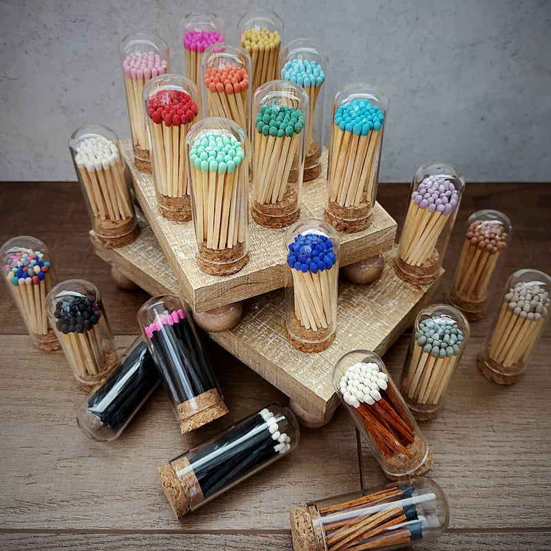 2" Matches + Mini Cloche - Colors of Your Choice + Strikers: Black Tip