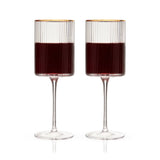 Gold-Rimmed Wine Glasses- SET OF 2