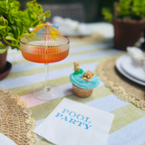 Pool Party Summer Cocktail Paper Napkins