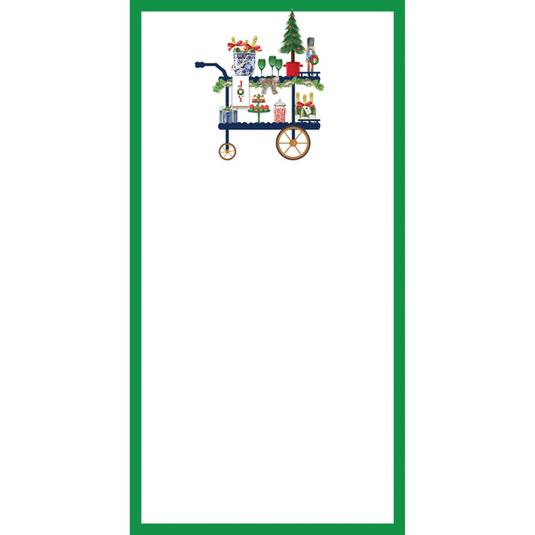 4.25 x 8.5 Christmas Bar Cart List Notepad