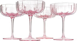 Elegant Flower Champagne & Cocktail Coupes set of 4