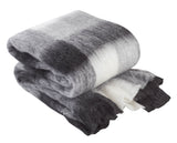 Windsor Check Mohair Throw, Black and White