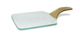 Glass Tray with Gold Handle
