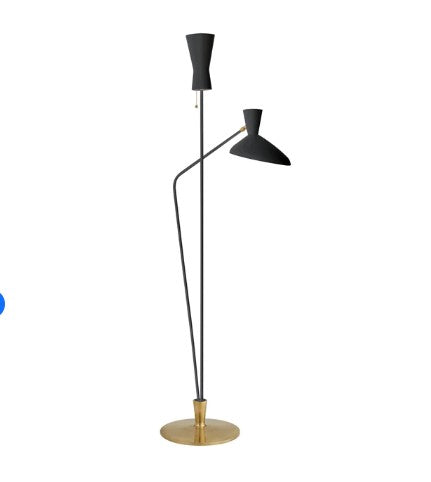 Austen Large Dual Function Floor Lamp in Black