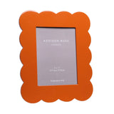 ORANGE SCALLOPED LACQUER PHOTO FRAME 5 X 7